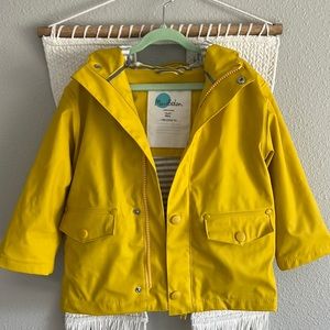 Mini Boden yellow rain jacket